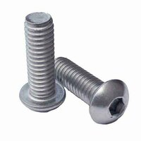 BSCS612S #6-32 X 1/2" Button Socket Cap Screw, Coarse, 18-8 Stainless